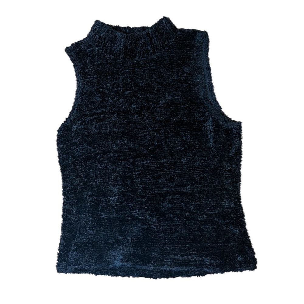 Xhilaration Black Fuzzy Tank Top